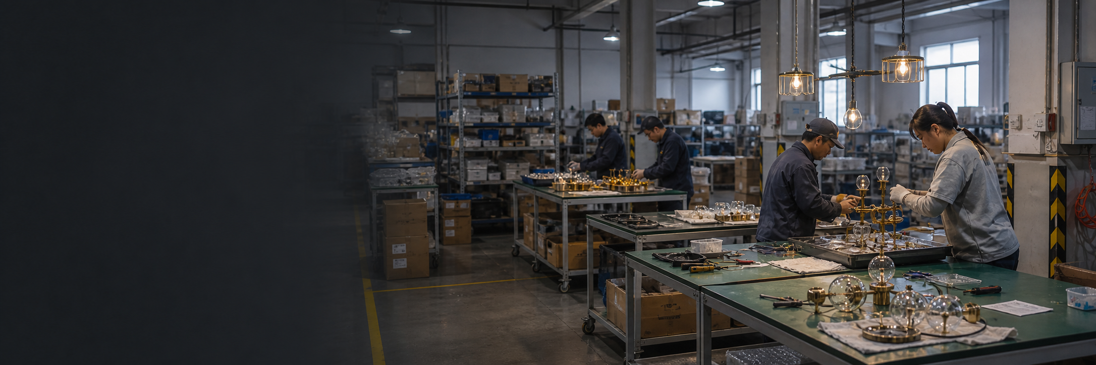 ODSEN decorative lighting factory and project workflow